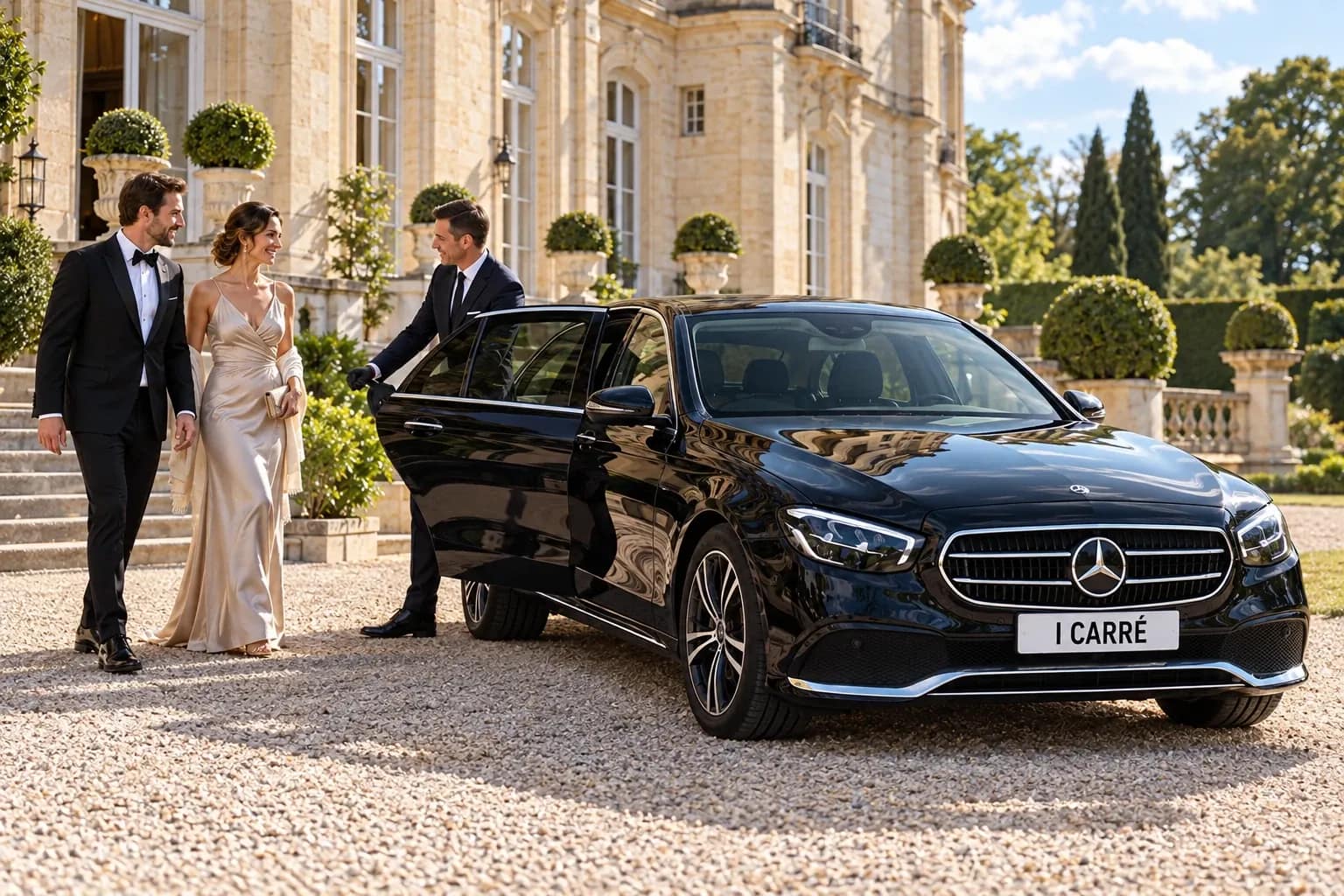 Château near Lyon hosting a wedding reception