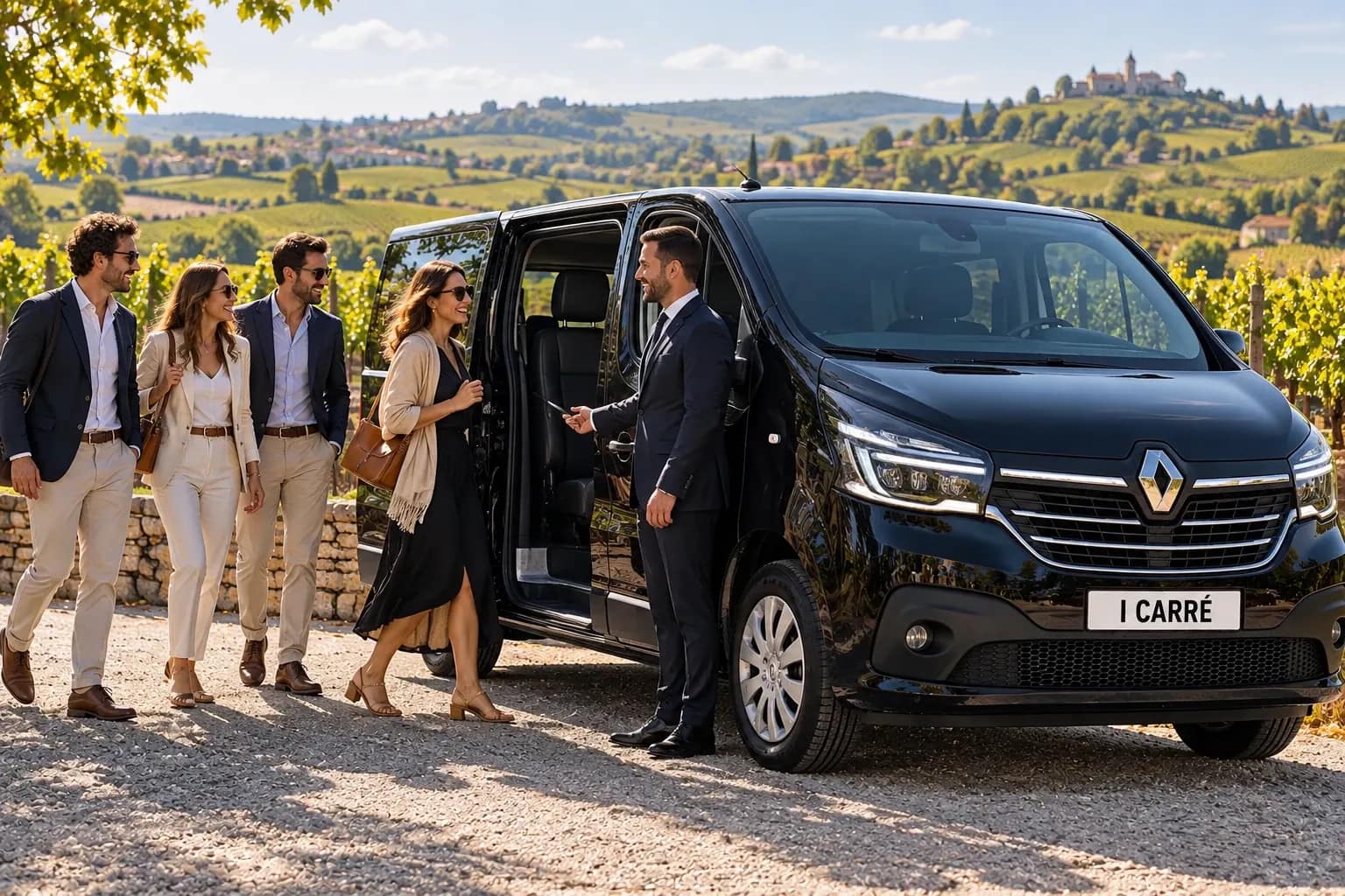 Château et vignes près de Lyon, circuit privé avec chauffeur