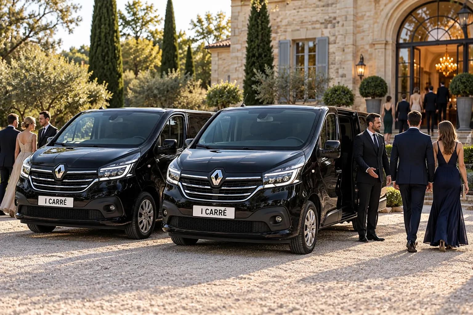 Mercedes V-Class VIP van with chauffeur for an event in Lyon